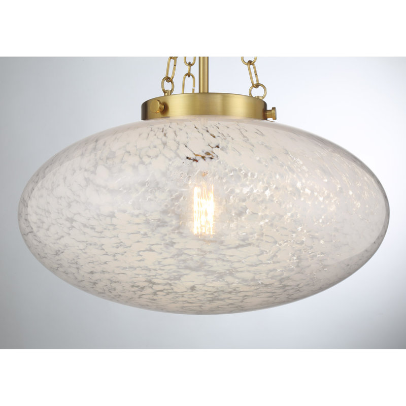 Willow 1-Light Pendant in Warm, Brass