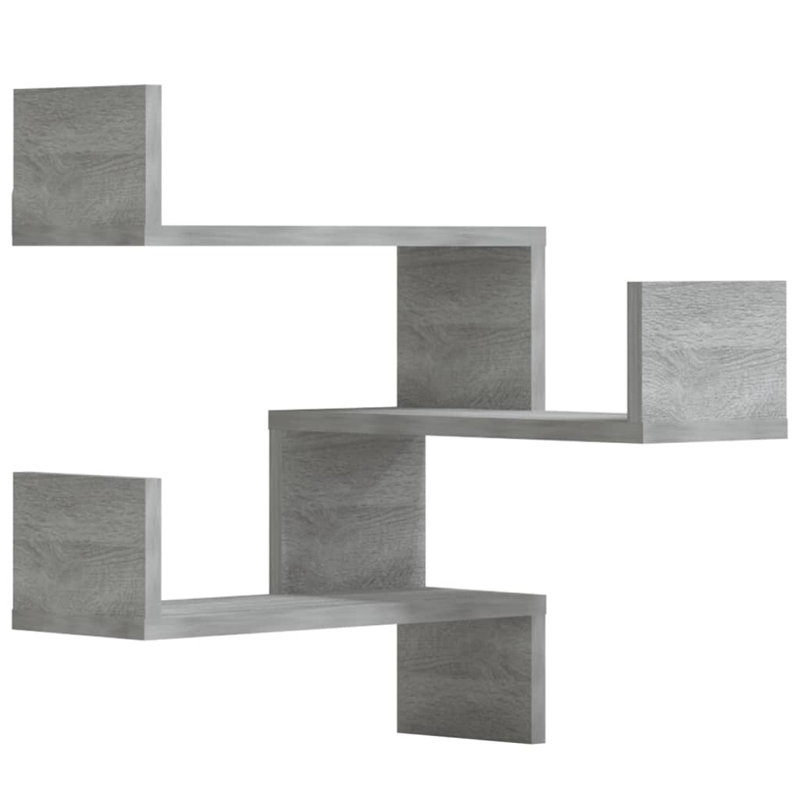 Jacolies 6 Piece Corner Shelf, Grey