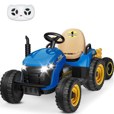 DEARAUTO 24V Battery Powered Ride On Lawn Mower&Tractor , 1 Seater Electric Car with Remote Control
