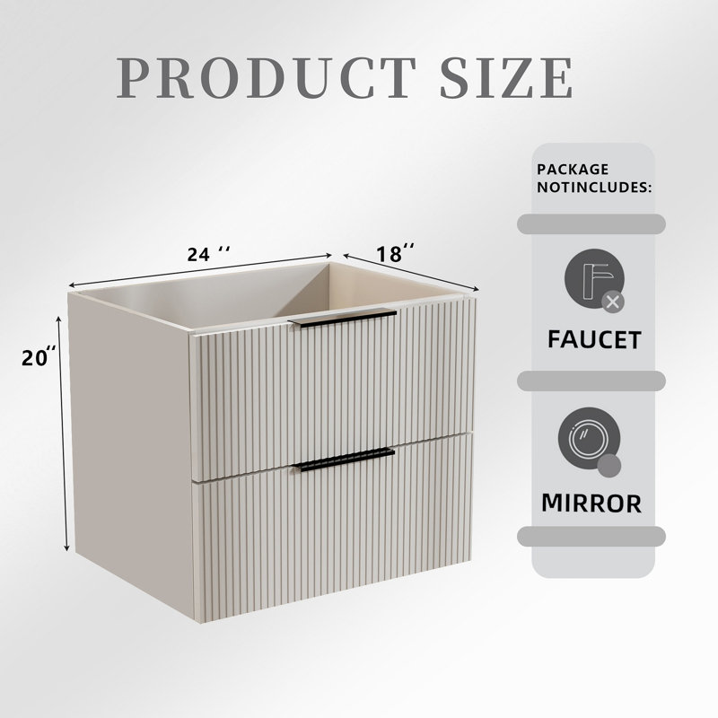 Meuble-lavabo 24 po avec lavabo en céramique