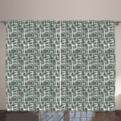 Polyester Semi Sheer Curtain Pair