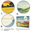 «Minimalist Colorful Mountain Valley III - Meadow», art mural-608531153-608531151