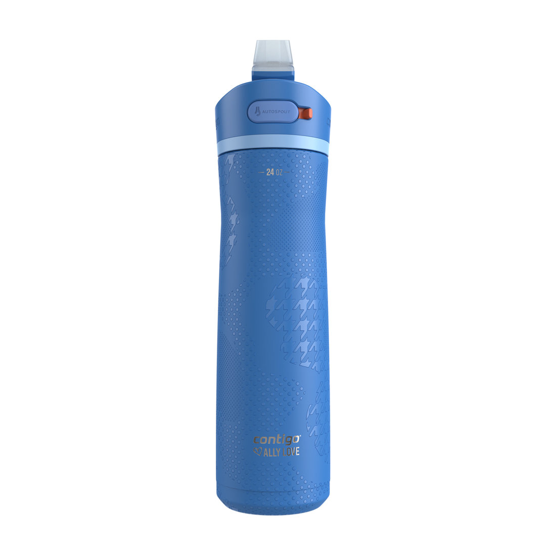 Contigo x Ally Love Ashland Chill 2.0 Stainless Steel Water Bottle + AUTOSPOUT Lid 24oz, Stellar Jay Contigo Color: Blue