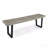 Metal/Solid Wood Outdoor Bench