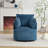 33.83" W Upholstered Swivel Barrel Chair-114294638