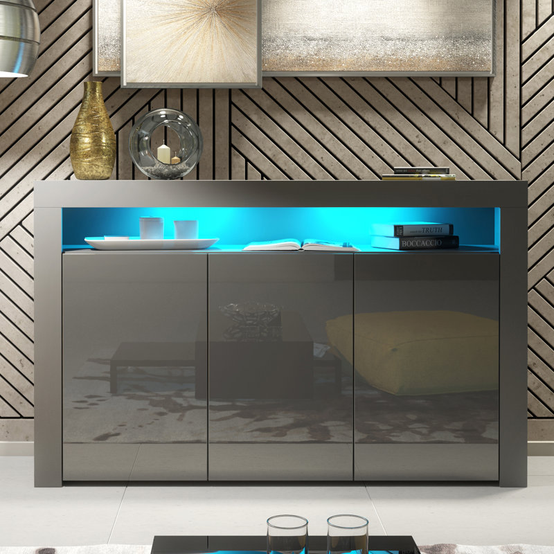 Argyro 393.7cm Sideboard, Dark Gray