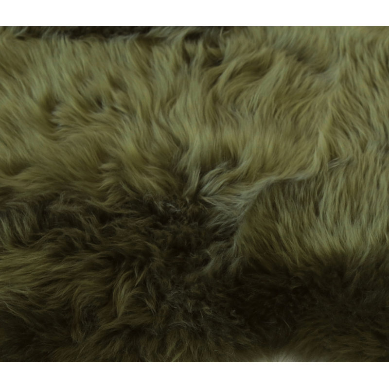 Tapis kaki en peau de mouton Haghni, 2 pi x 3 pi