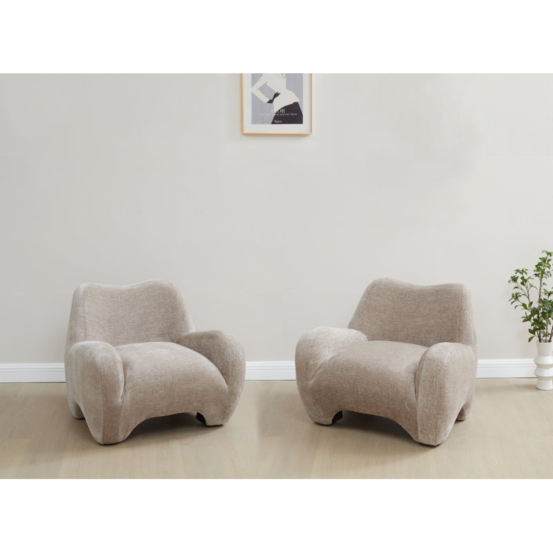 Randal Chenille Accent Chair, Beige