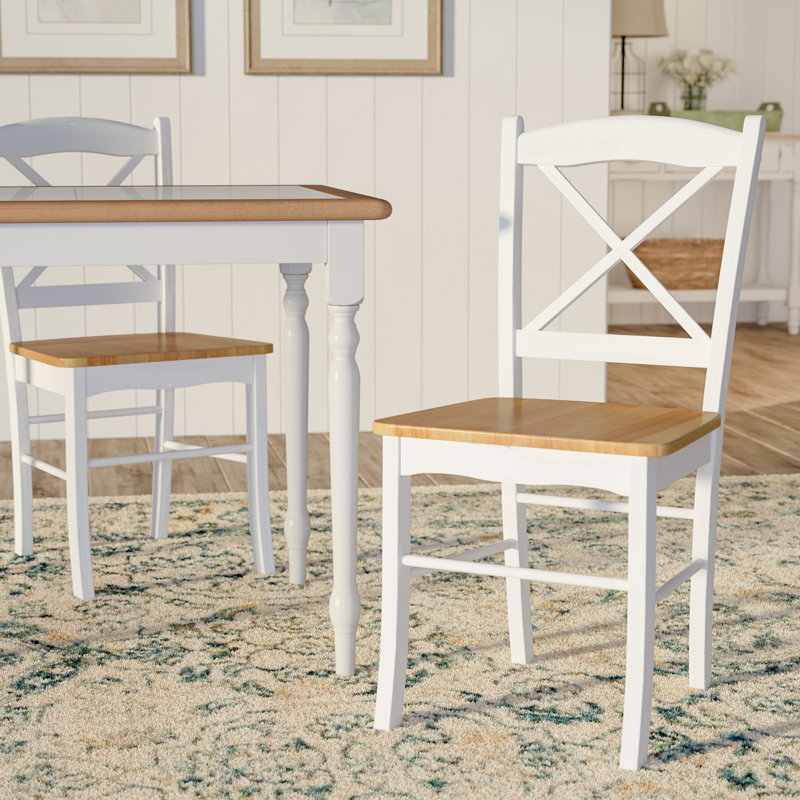 Castellon 18'' H Side Chair, White/Natural