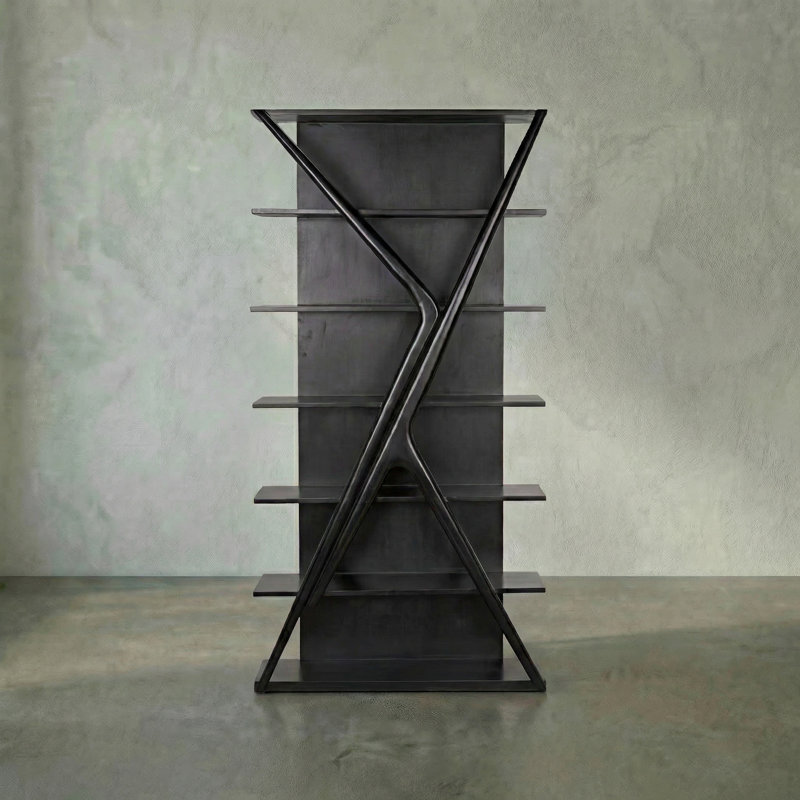 Vetra Bookcase, Hand Rubbed Black