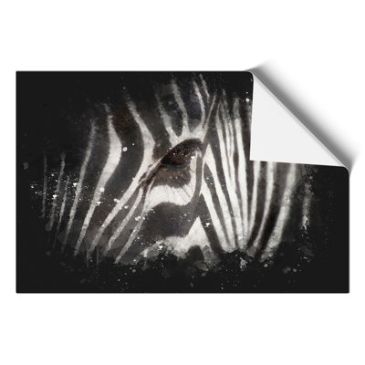 Zebra Paint Splash - Frameless Print