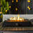 28" Tabletop Gas Fireplace Metal Propane Fire Pit with Flame Guard and Quick Connector