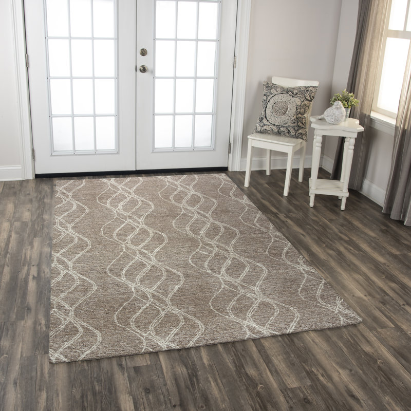 Atzi Wool Geometric Indoor Rug, Rectangle 5' x 7'6"