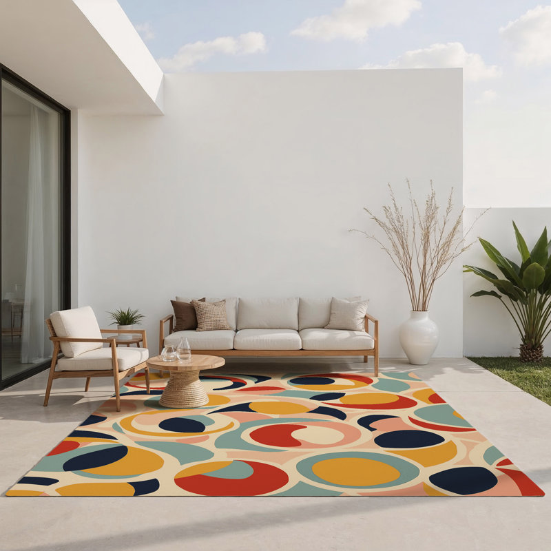 Zippy Streak Indoor And Outdoor Area Rug, Rectangle 9' x 12'