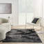 Abstract Area Rug in Black/Ivory-1685190352