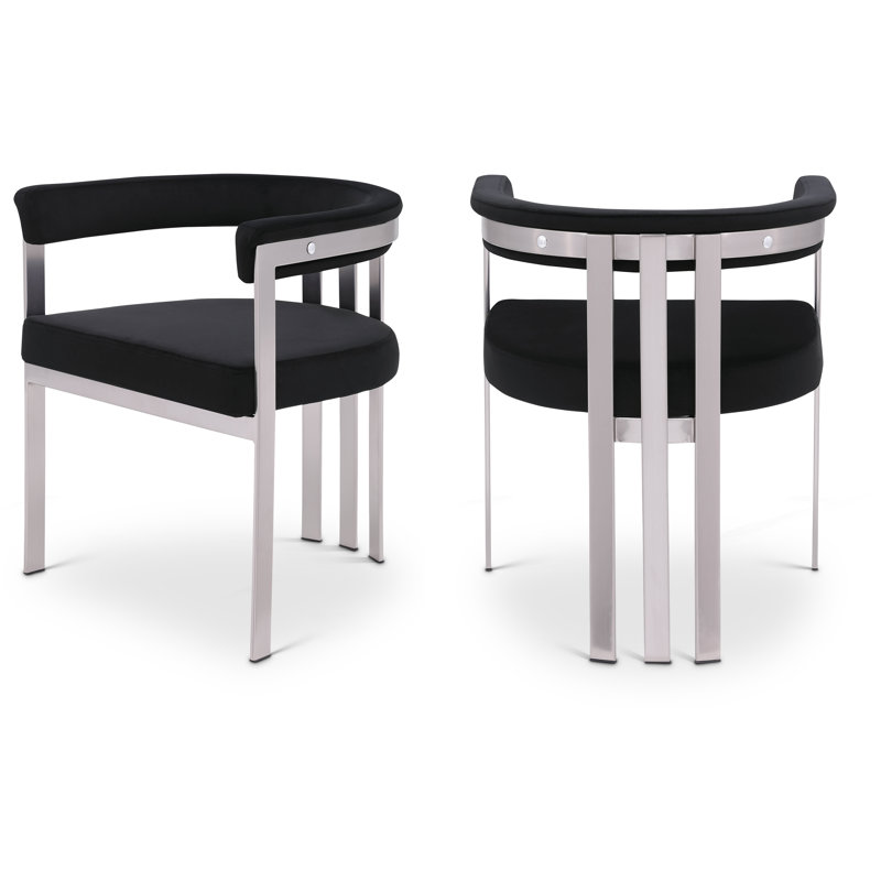 Fauteuil en velours Marcello Kenlea, Velours noir