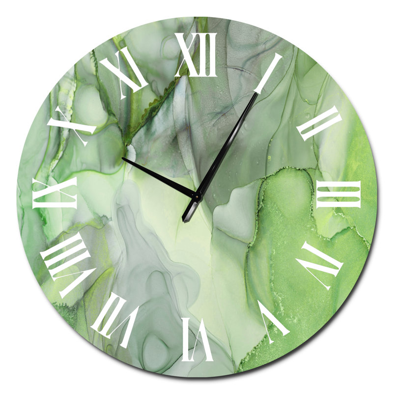 Horloge murale Tender, Surdimensionné, Vert/blanc