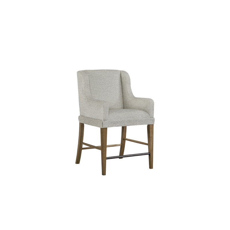 Rustic Upholsteryed Bar Stools with Hickory Veneers