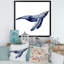 Baleine bleue sur fond blanc - peinture sur toile-66806071-66806073