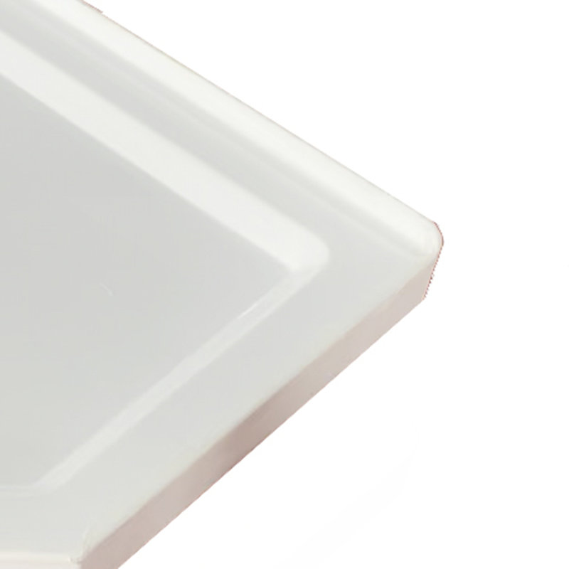 36 In. D X 36 In. W X 3.4 In. H Corner Drain Neo-Angle Shower Base In White