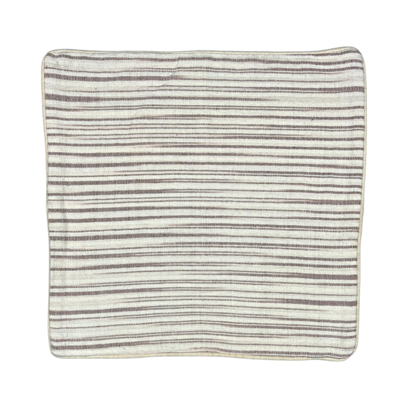 Cambarville Striped Grey Square Throw Cushion