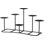 Bougeoir de Noël pour cheminée - motif multicouche géométrique noir mat, base stable, parfaitement assorti aux bougies cylindriques, décoration de maison moderne et simple