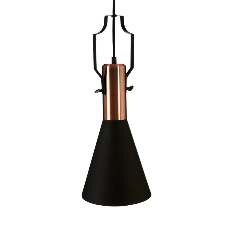 Arlo 1 - Light Black Metal Dome Pendant