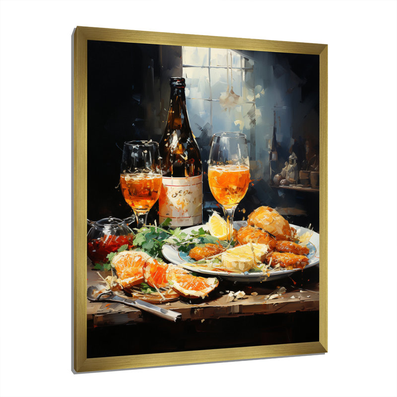 Cimone Food Beer A Festive III, H 32 po x l 24 po x P 1 po, Encadrement doré