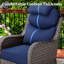 Ensemble de conversation en osier pour 2 personnes, 2 chaises pivotantes avec repose-tête, 1 table d'appoint et coussins bleus-803848879
