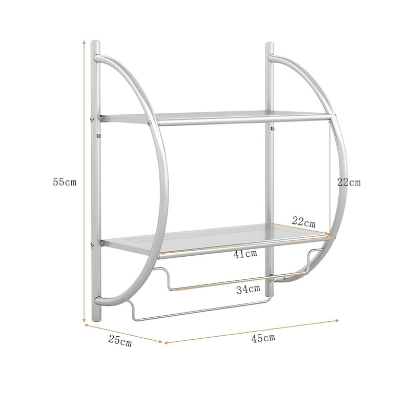 Sabreena 4 Wall Mounted Required Towel Rack