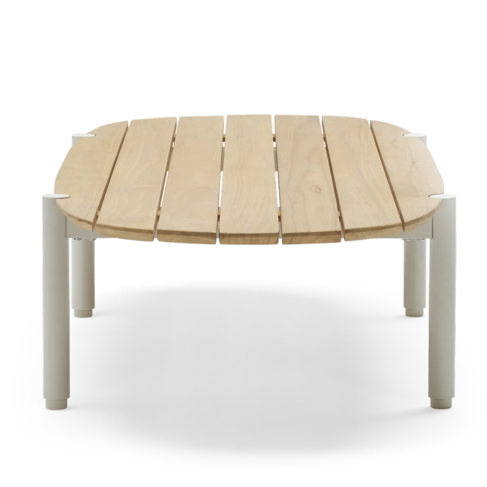 Terra 52'' Teak Outdoor Coffee Table, Putty