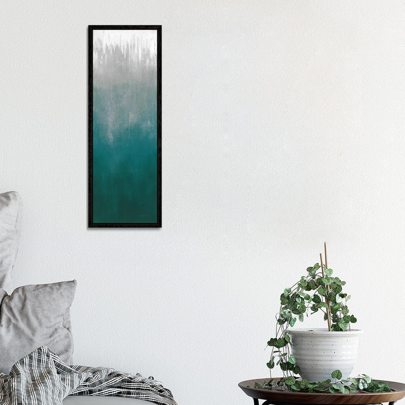 Silver Wave I Green by Silvia Vassileva - Panoramic Gallery-Wrapped Canvas Giclée on Canvas, 30.48 cm H x 91.44 cm W
