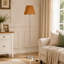 Lampe sur pied en rotin 61 po