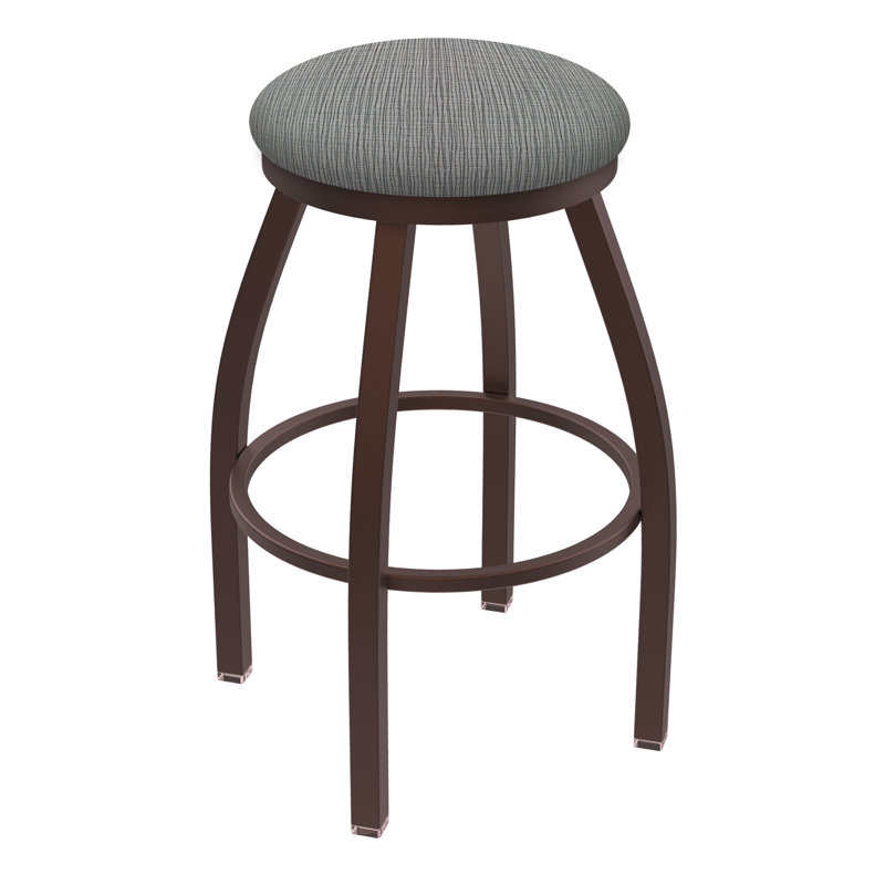 Cragin Swivel Upholstered Counter Stool, Bronze, Fabric-Graph Alpine, Extra Tall (36” Seat Height)