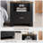 Boucle Upholstered Platform Bed With Nightstand Set, Farmhouse Bedside Table With Storage Drawer And Open Wood Shelf, Rustic Bedroom Furniture-1294266833-1294266834