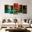Red Waterfall - 5 pièces, reproduction sur toile tendue-1176093931