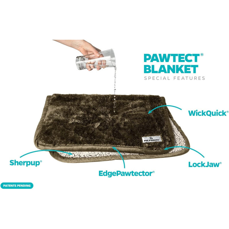 Chocolate Faux Fur Waterproof Pet Blanket 24x32