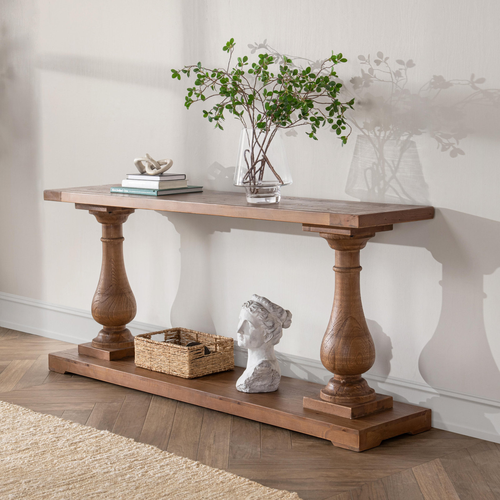 Farrer 71" Console Table, Mission Brown