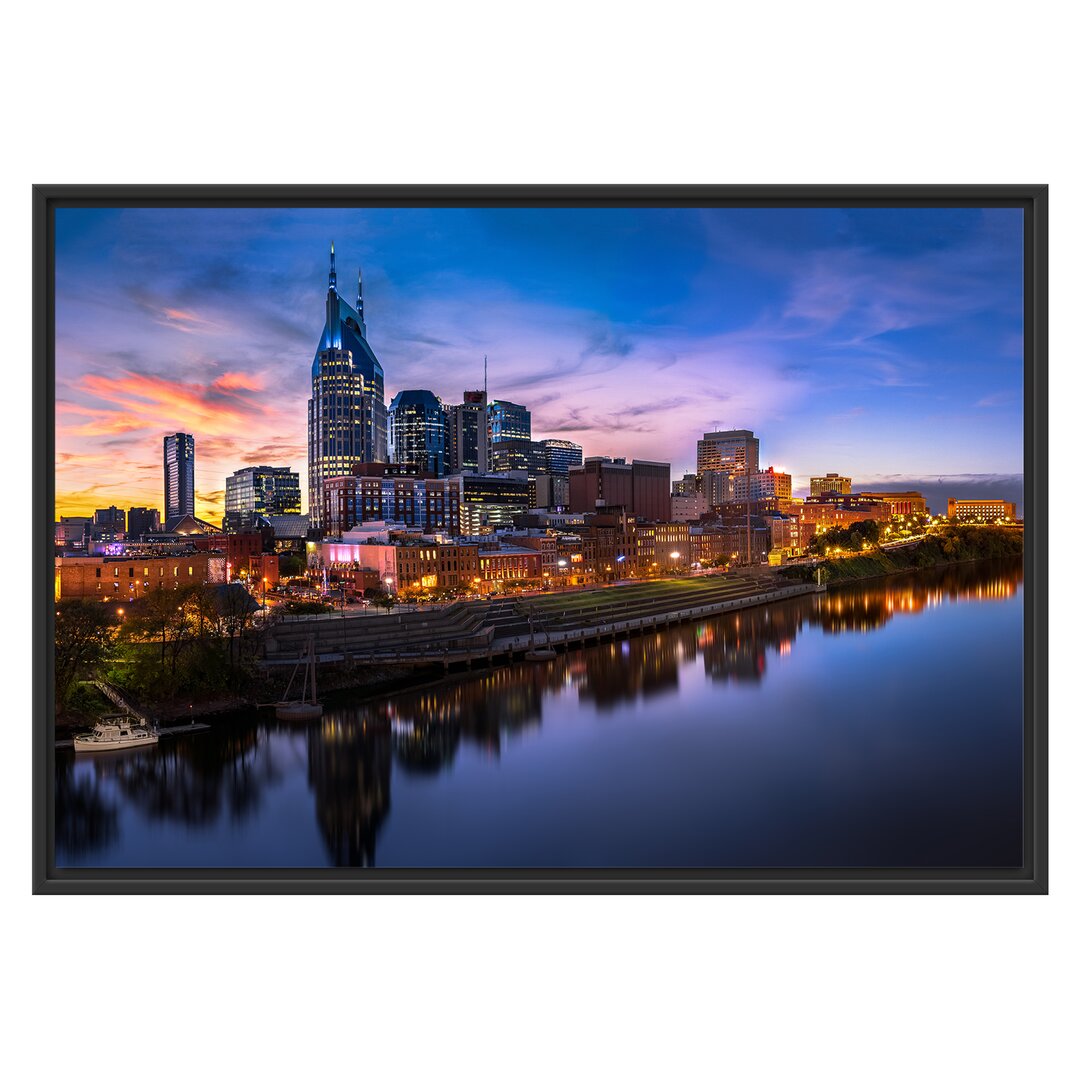 Gerahmtes Wandbild Nashville Skyline Panorama