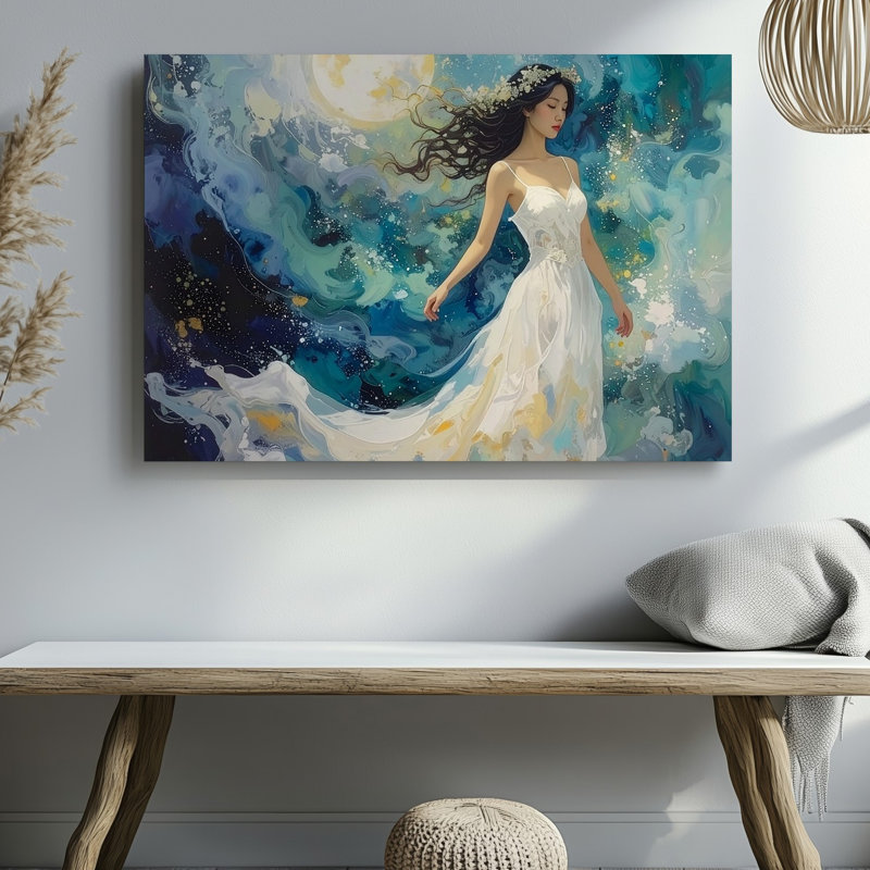 Toile, rêve céleste, art mural, H 9 po x l 12 po