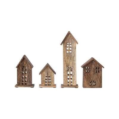 Decorative Carved Mango Wood Houses