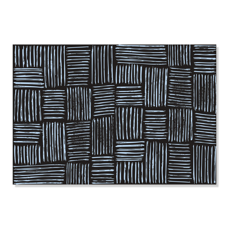 Panneau de papier peint Aspatria Keep It Right, L 4 po x l 24 po, Noir