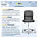 Serta Essential Armless Functional Task Chair with Breathable Mesh Back, Quality Foam Cushion Seat