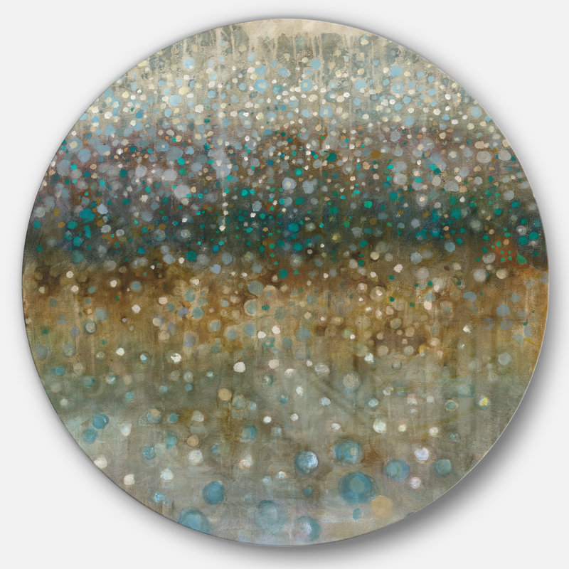 «Brown Rain», reproduction d'art sur cercle en métal, H 11 po x l 11 po