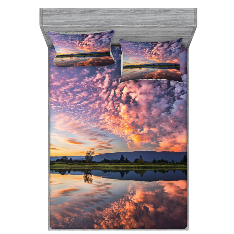 Microfiber Sheet Set, Queen Sheet Set with Fitted Sheet