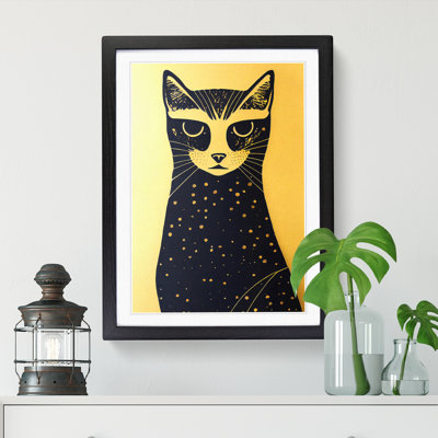 FRM-V0523-378X Cat Gold - Single Picture Frame Print