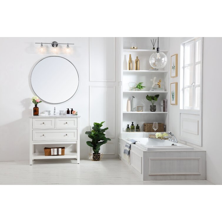 Joss & Main Voss 36\'\' Single Bathroom Vanity with Marble Top & Reviews |  Wayfair