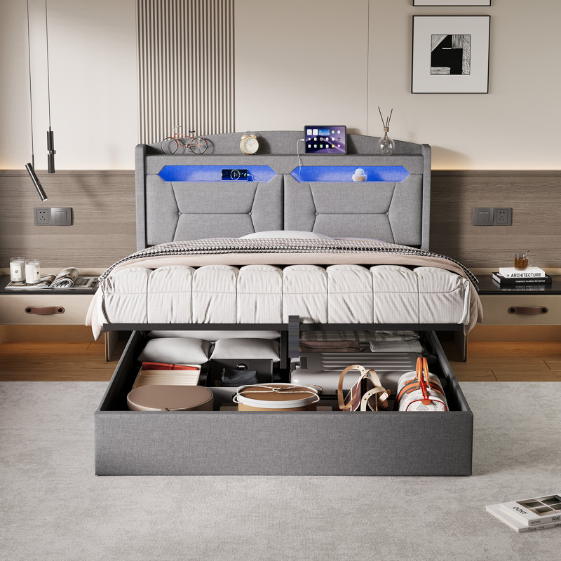 Upholstered Ottoman Storage Bed