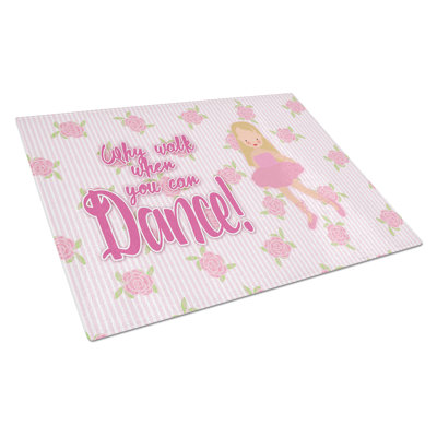 Caroline's Treasures Ballet Dance Glass Long Hair Cutting Board
