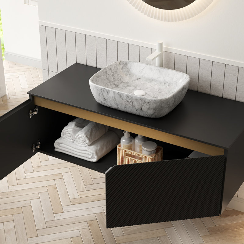 Meuble-lavabo mural pour salle de bain